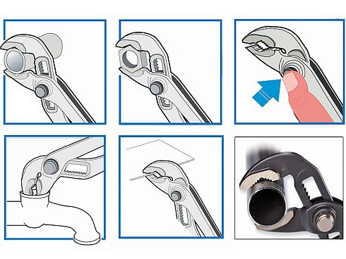 529 Сантехнические клещи, применение